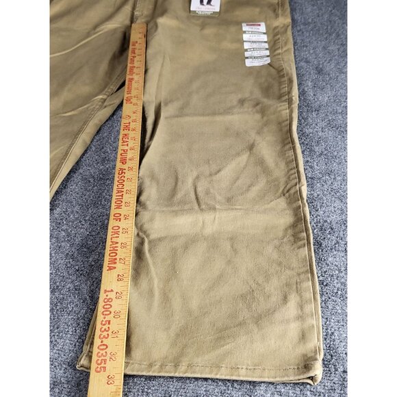 Wrangler Five Star Slim Straight Khaki Pants Men Sz 42X30 Free Stretch Workwear - Picture 6 of 12
